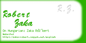 robert zaka business card